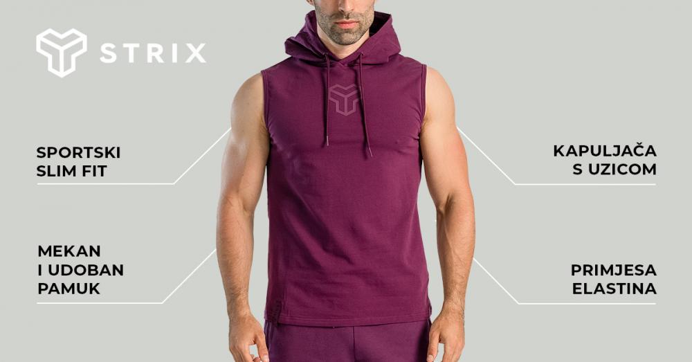 Essential Hoodie Tank Top Plum - STRIX