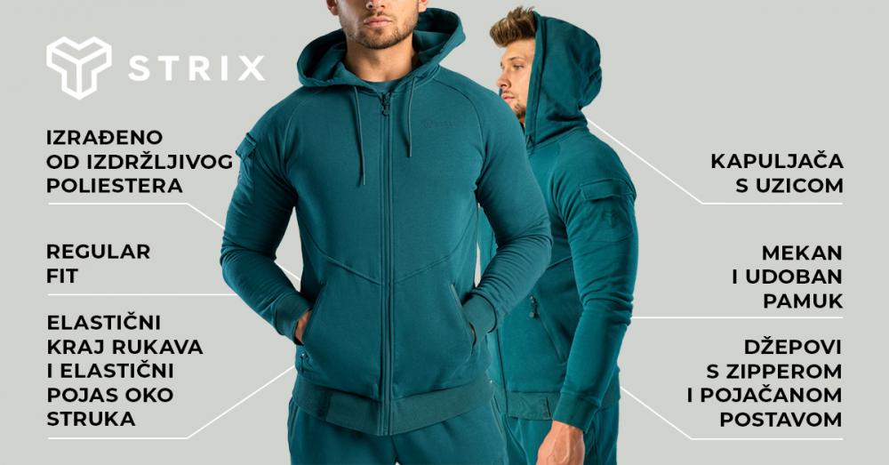 Nova Zip Up Hoodie Deep Teal - STRIX