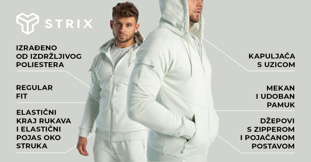 Nova Zip Up Hoodie Moon Grey - STRIX