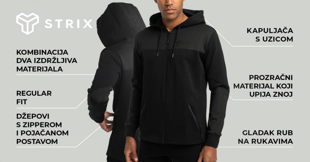 Essential Zip Up Hoodie black - STRIX