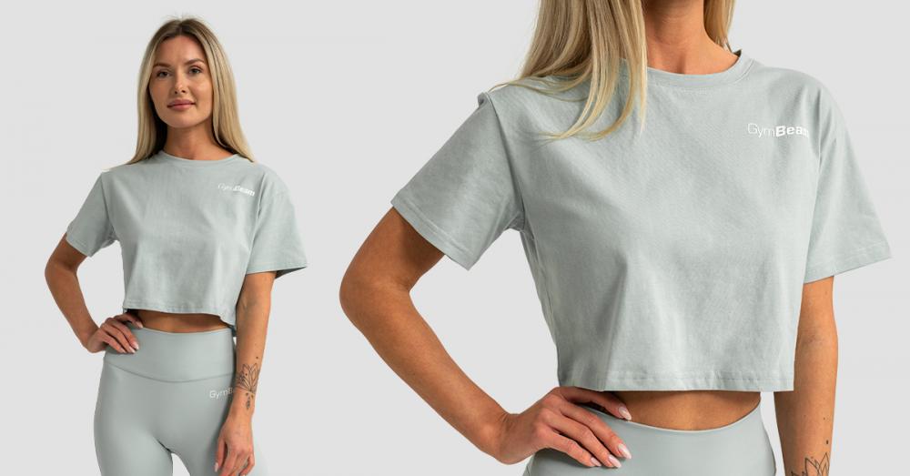 Ženski Crop Top Limitless Eucalypt - GymBeam