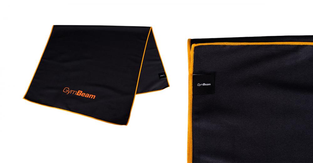 Brzosušeći sportski ručnik Black/Orange – GymBeam