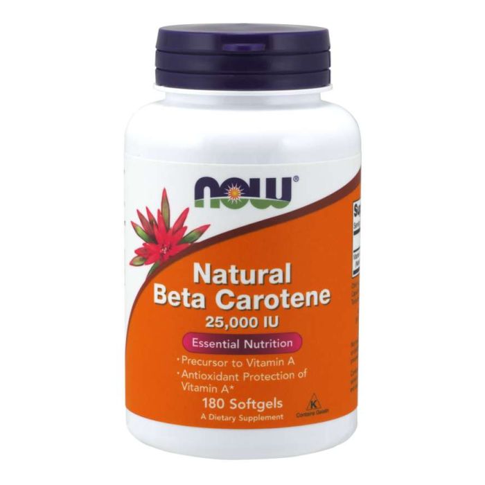 Beta-karoten Natural 7500 mcg - NOW Foods