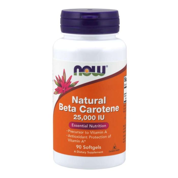 Beta-karoten Natural 7500 mcg - NOW Foods