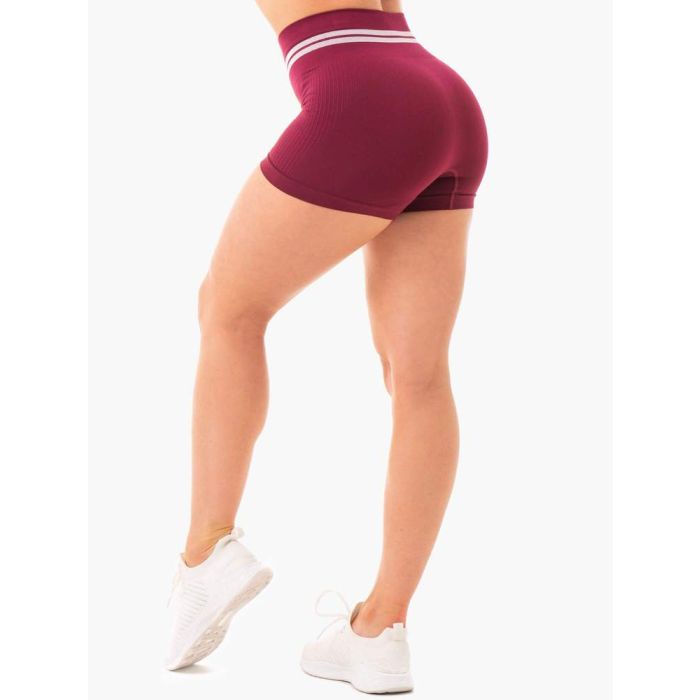 Ženske kratke hlače Freestyle High Waisted Burgundy - Ryderwear