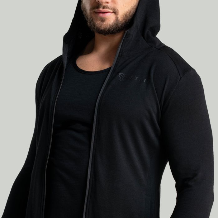 Muška dukserica MERINO I Zip Up Black - STRIX