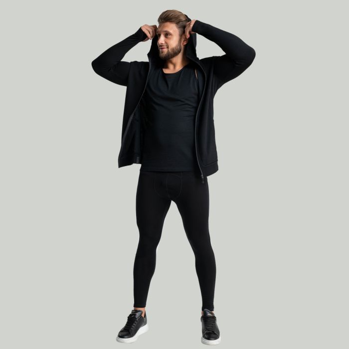 Muška dukserica MERINO I Zip Up Black - STRIX