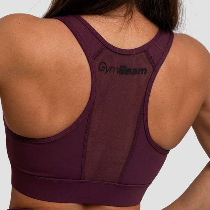 Sportski grudnjak Mesh Panel Eggplant - GymBeam