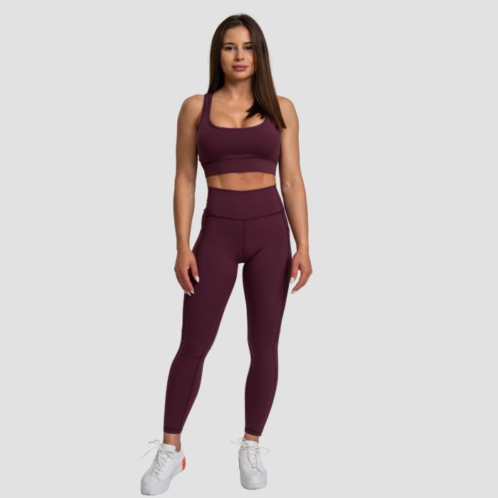 Sportski grudnjak Mesh Panel Eggplant - GymBeam