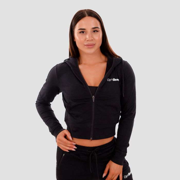 Ženska dukserica TRN Zip-Up Black – GymBeam