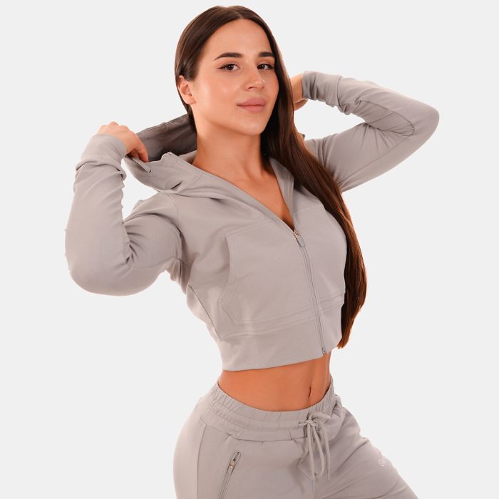 Ženska dukserica TRN Zip-Up Grey – GymBeam