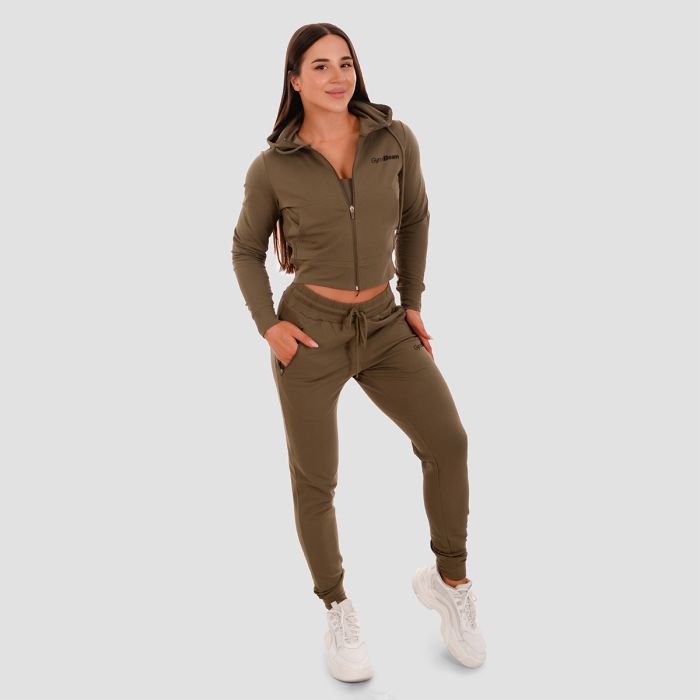 Ženska dukserica TRN Zip-Up Olive – GymBeam