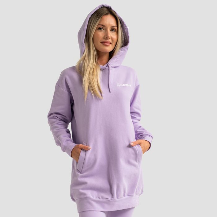 Ženska dukserica Limitless Longline Lavender - GymBeam