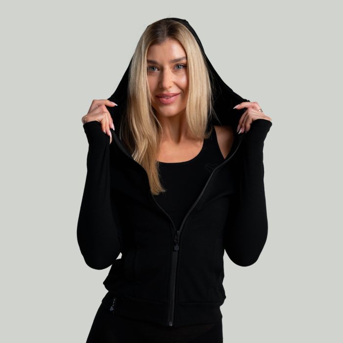 Ženska dukserica MERINO I Zip Up Black - STRIX