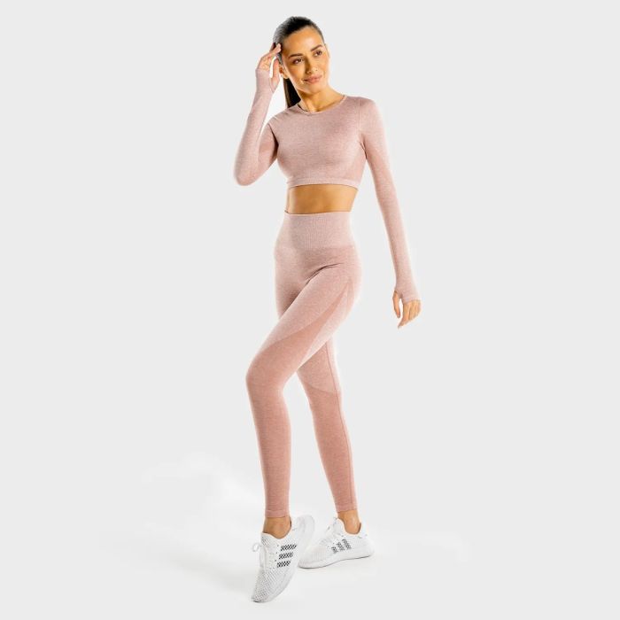 Ženski Crop Top Marl Seamless Rose Gold - SQUATWOLF