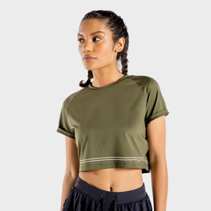 Ženski CropTop Khaki Flux - SQUATWOLF