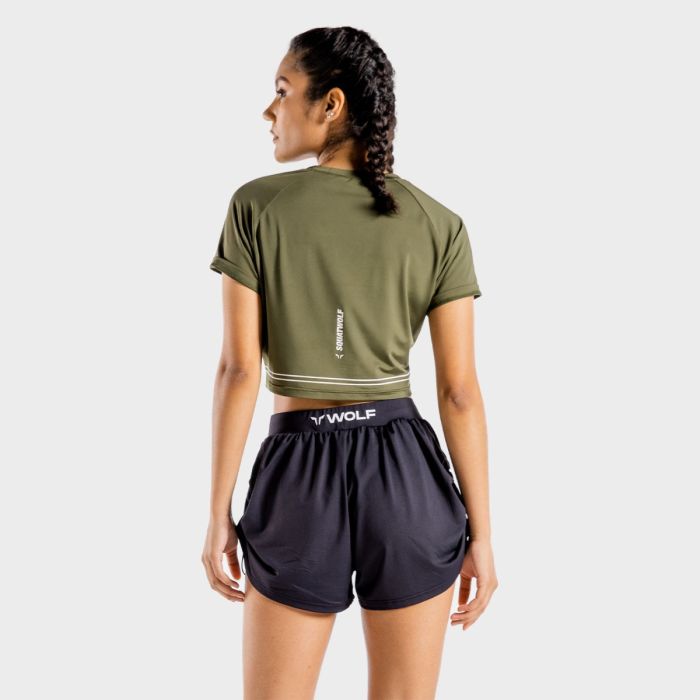 Ženski CropTop Khaki Flux - SQUATWOLF