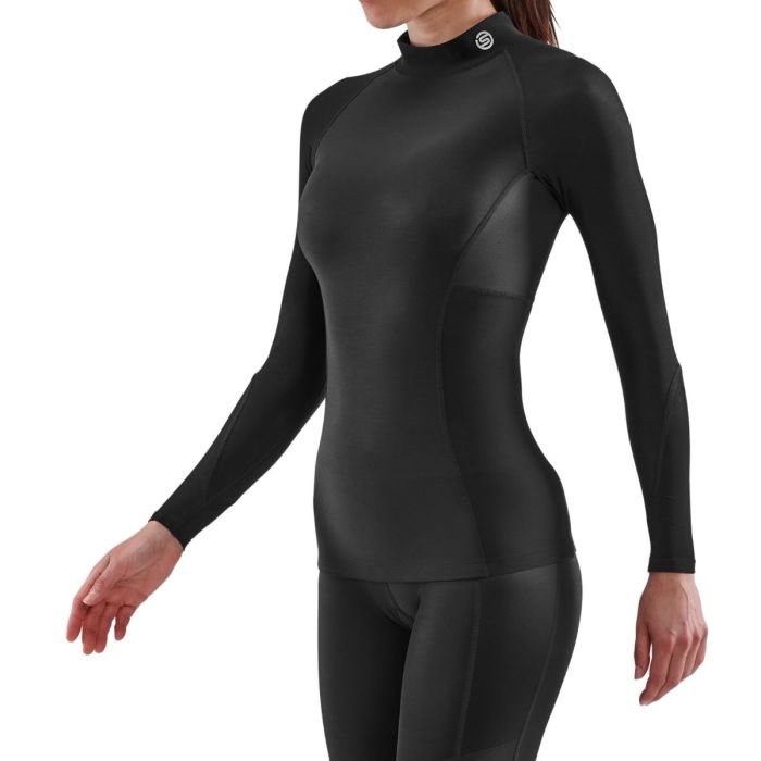 Ženska majica dugih rukava Series-3 Thermal Top Black - SKINS