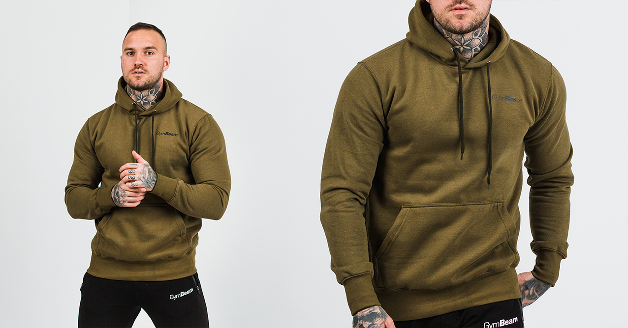 Dukserica Athlete Military Green Black - GymBeam