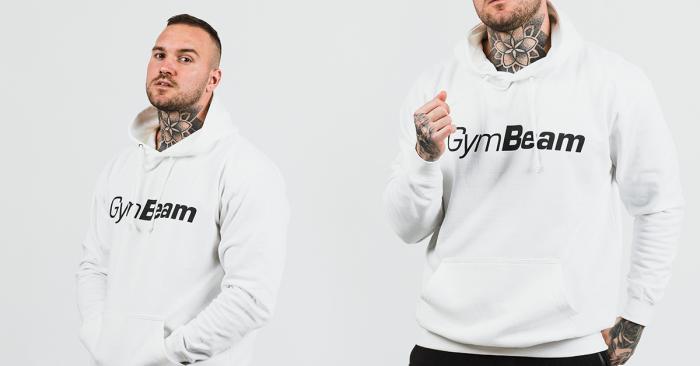 Dukserica PRO Hoodie White - GymBeam