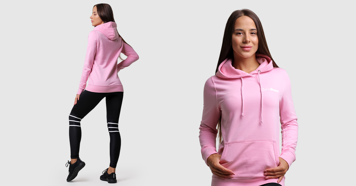 Ženska dukserica PRO Hoodie Baby pink - GymBeam