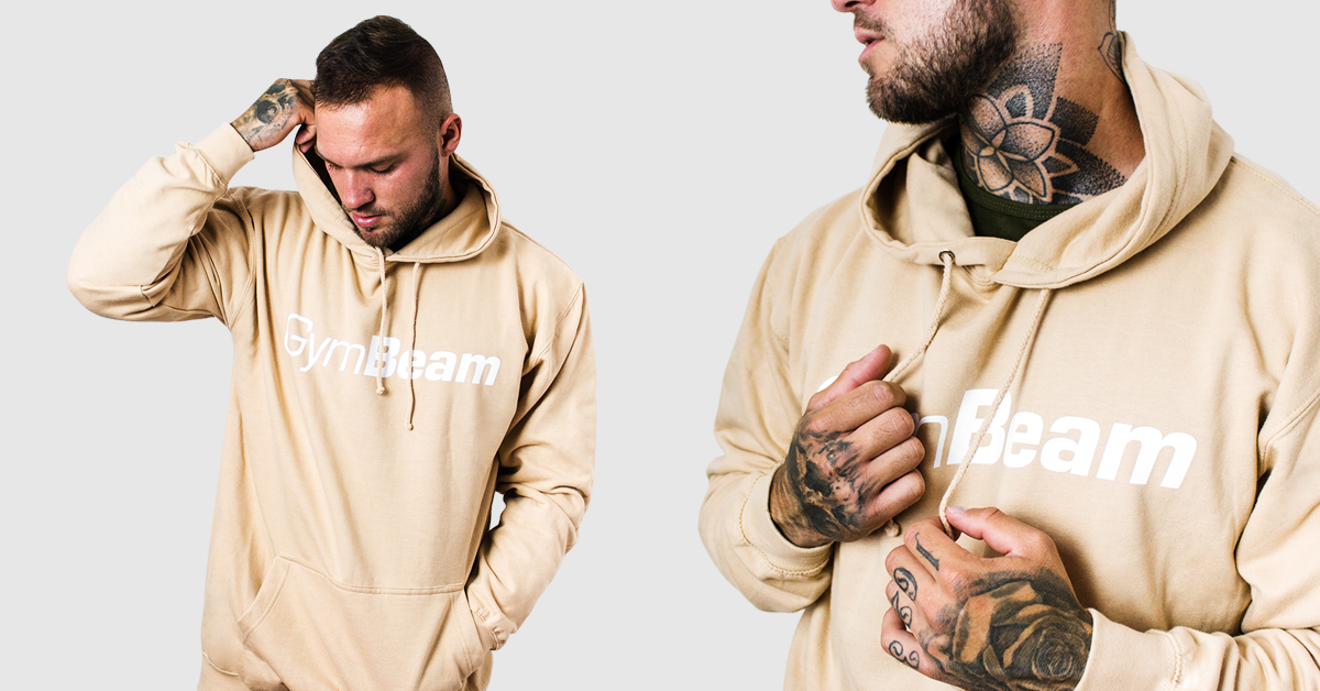 Dukserica PRO Hoodie Sand- GymBeam